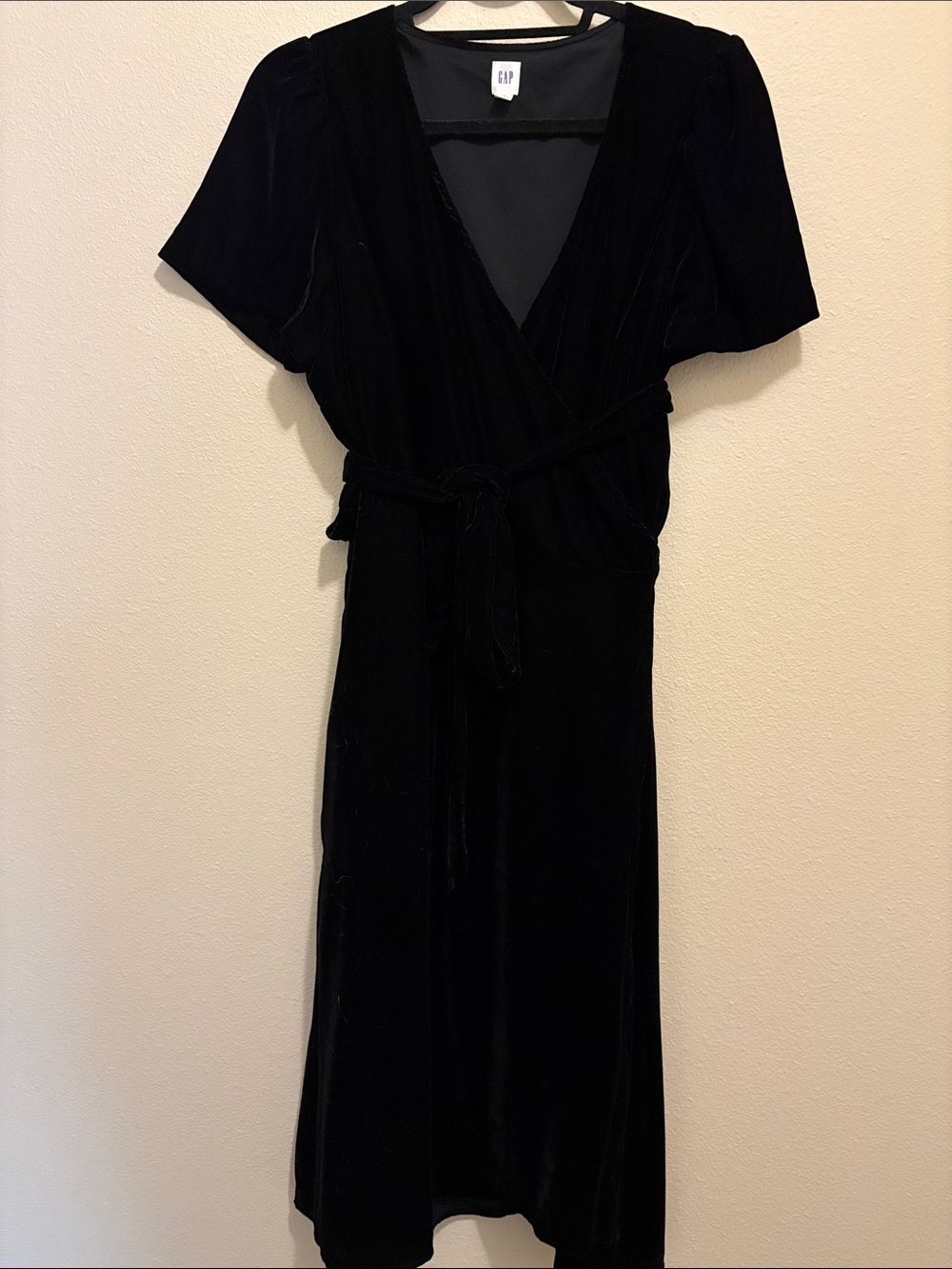 Gap velvet wrap dress